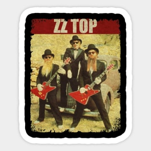 ZZ Top - New RETRO STYLE Sticker